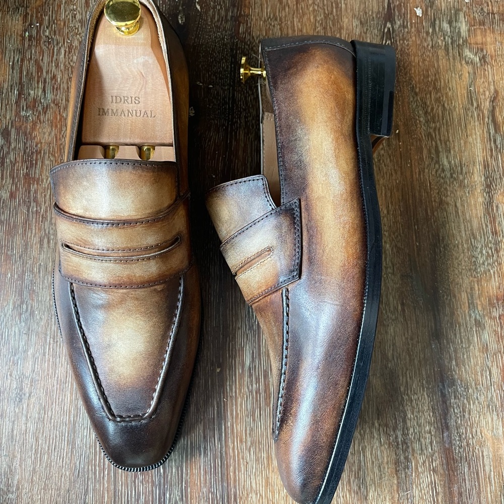 Brand new handmade loafers .